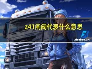 z41闸阀代表什么意思