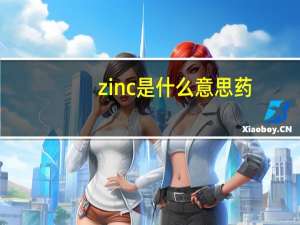 zinc是什么意思药