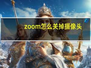 zoom怎么关掉摄像头