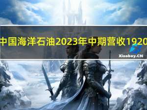 中国海洋石油2023年中期营收1920.6亿元市场预期1821.2亿元去年同期2023.55亿元