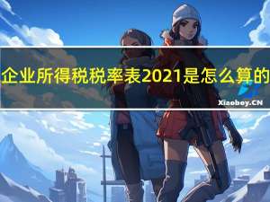 企业所得税税率表2021是怎么算的（企业所得税税率表2019）