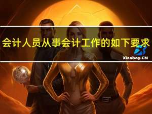 会计人员从事会计工作的如下要求（理解会计工作的组织以及对会计人员相关要求）