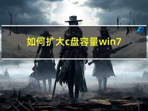 如何扩大c盘容量win7（如何扩大c盘容量win10）