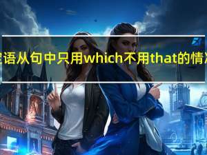 定语从句中只用which不用that的情况（which和that引导定语从句时有什么区别）