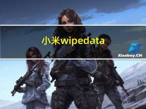 小米wipe data（wipe data）