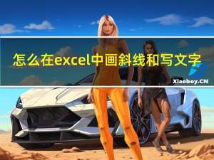 怎么在excel中画斜线和写文字（怎么在excel中画斜线）