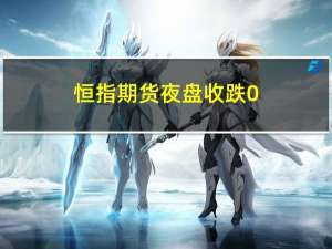 恒指期货夜盘收跌0.26%报18680点低水94点