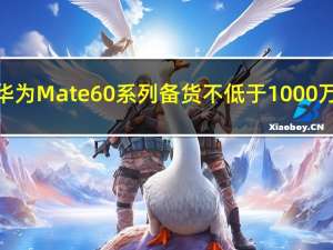 曝华为Mate 60系列备货不低于1000万台：经销商预计会火到春节