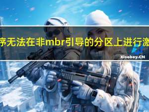 程序无法在非mbr引导的分区上进行激活（程序无法在非mbr引导的分区上激活）