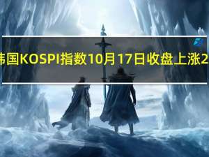 韩国KOSPI指数10月17日（周二）收盘上涨26.19点涨幅1.08%报2462.43点
