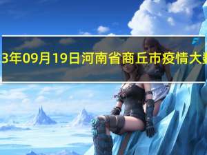 2023年09月19日河南省商丘市疫情大数据-今日/今天疫情全网搜索最新实时消息动态情况通知播报