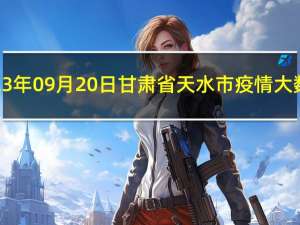 2023年09月20日甘肃省天水市疫情大数据-今日/今天疫情全网搜索最新实时消息动态情况通知播报