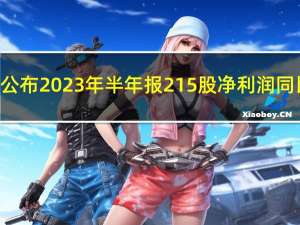 372股公布2023年半年报 215股净利润同比增长