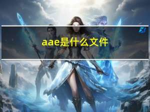 aae是什么文件（aae）