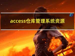 access仓库管理系统资源（access仓库管理系统）