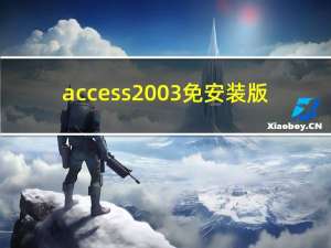 access2003免安装版（access2003视频教程）