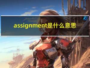 assignment是什么意思?（assignment是什么意思）