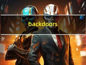 backdoors（backdoor to chyna播放）