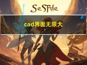 cad界面无限大（cad界面无法缩小）