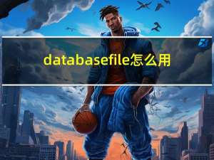 data base file怎么用（data base file怎么打开）