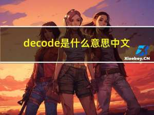 decode是什么意思中文（decode是什么意思）