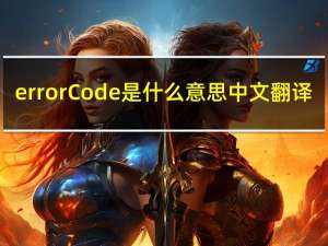 errorCode是什么意思中文翻译