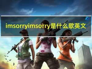 imsorryimsorry是什么歌英文