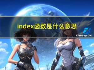 index函数是什么意思（index函数是什么意思）