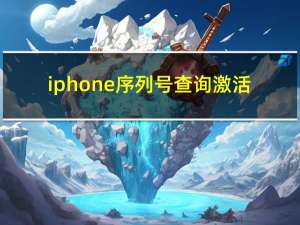 iphone序列号查询激活（iphone序列号查询激活时间）