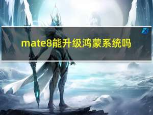 mate8能升级鸿蒙系统吗（mate8）
