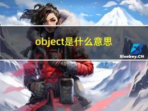 object是什么意思（object object）