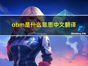 obm是什么意思中文翻译（obm是什么意思）