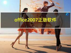 office2007正版软件（office2007正式版）