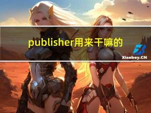 publisher用来干嘛的（publisher模板）
