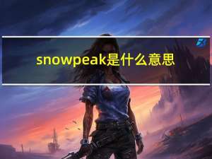 snowpeak是什么意思（peak是什么意思）