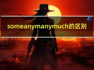 someanymanymuch的区别