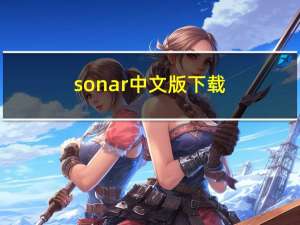 sonar中文版下载（sonar8 5中文版下载）