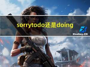 sorry to do还是doing（so sorry to trouble you）