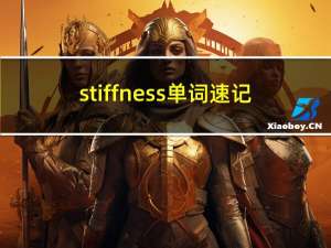stiffness单词速记（stiffness）
