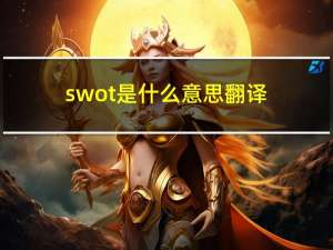 swot是什么意思翻译（swot是什么意思）