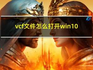 vcf文件怎么打开win10（vcf文件怎么打开）