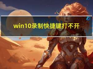 win10录制快捷键打不开（win10录制快捷键）