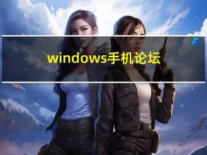 windows手机论坛（有没什么比较热门的Windows及Mobile手机论坛）