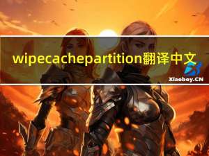 wipe cache partition翻译中文（wipe cache partition）