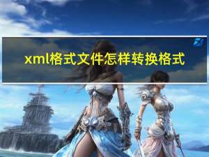 xml格式文件怎样转换格式（xml格式文件转换excel）