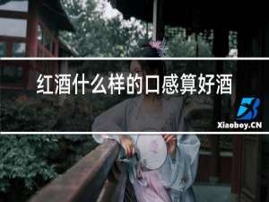 红酒什么样的口感算好酒