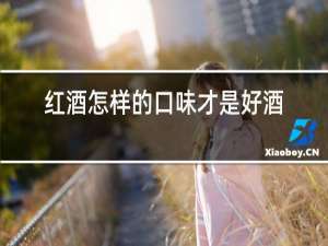 红酒怎样的口味才是好酒