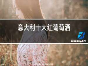 意大利十大红葡萄酒