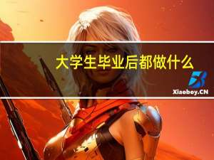 大学生毕业后都做什么